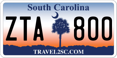 SC license plate ZTA800