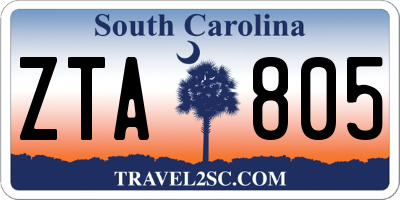 SC license plate ZTA805
