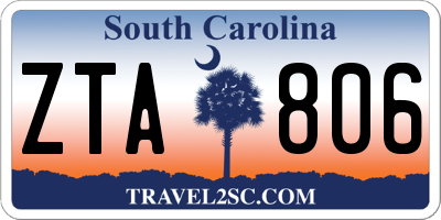 SC license plate ZTA806