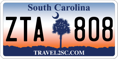 SC license plate ZTA808