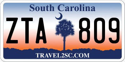SC license plate ZTA809