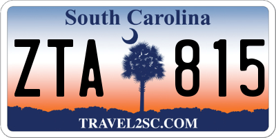 SC license plate ZTA815