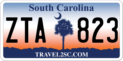 SC license plate ZTA823