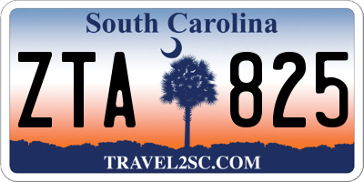 SC license plate ZTA825