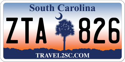 SC license plate ZTA826