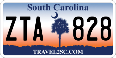 SC license plate ZTA828