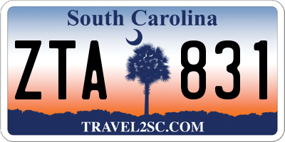 SC license plate ZTA831