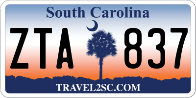 SC license plate ZTA837