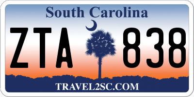 SC license plate ZTA838
