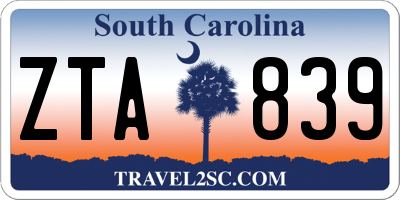 SC license plate ZTA839