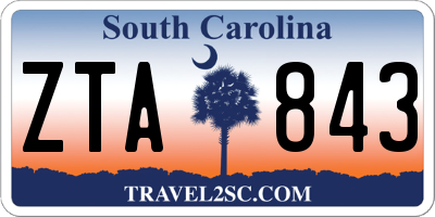 SC license plate ZTA843