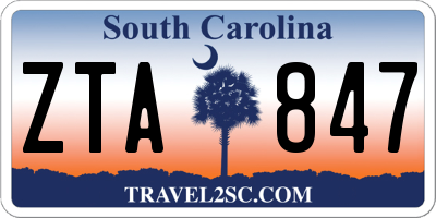 SC license plate ZTA847