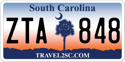 SC license plate ZTA848