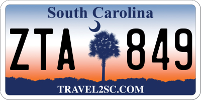 SC license plate ZTA849