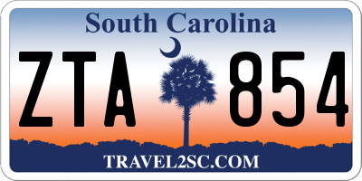 SC license plate ZTA854