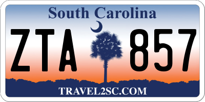 SC license plate ZTA857
