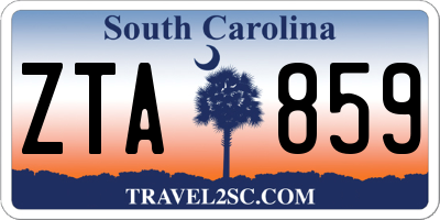 SC license plate ZTA859