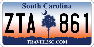 SC license plate ZTA861