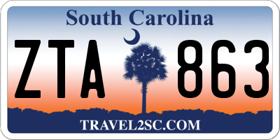 SC license plate ZTA863