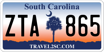 SC license plate ZTA865