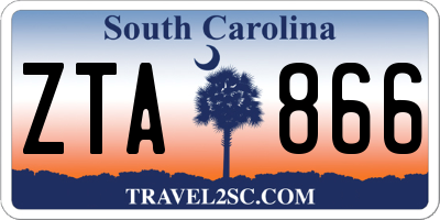 SC license plate ZTA866