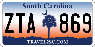 SC license plate ZTA869