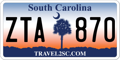 SC license plate ZTA870
