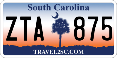 SC license plate ZTA875