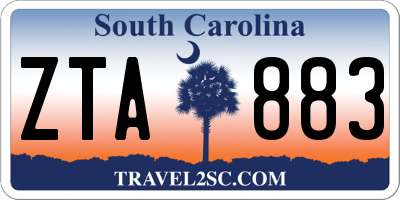 SC license plate ZTA883