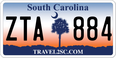 SC license plate ZTA884