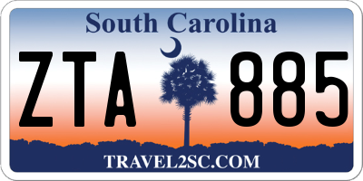 SC license plate ZTA885