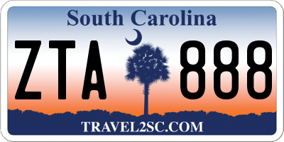 SC license plate ZTA888