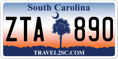 SC license plate ZTA890