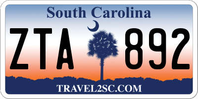 SC license plate ZTA892