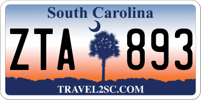 SC license plate ZTA893