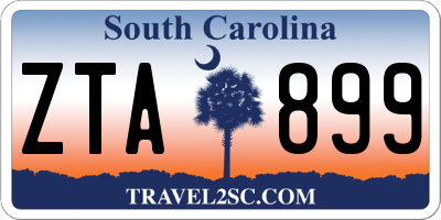 SC license plate ZTA899