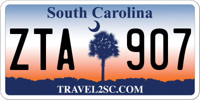 SC license plate ZTA907