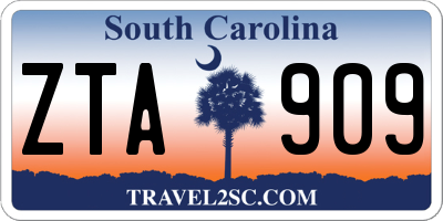 SC license plate ZTA909