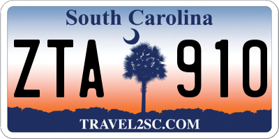 SC license plate ZTA910