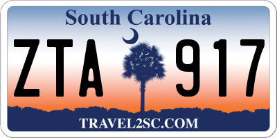 SC license plate ZTA917