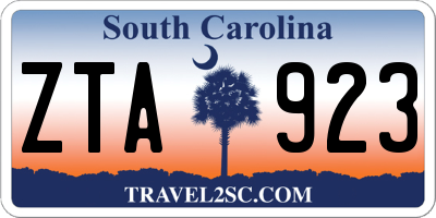 SC license plate ZTA923