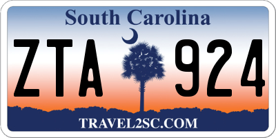 SC license plate ZTA924