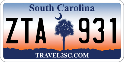 SC license plate ZTA931