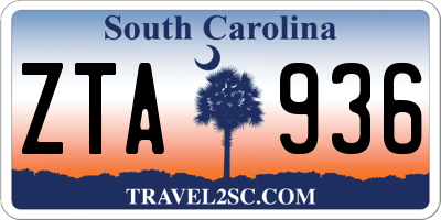 SC license plate ZTA936