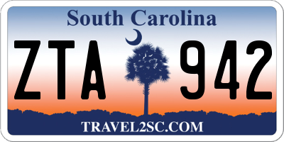 SC license plate ZTA942