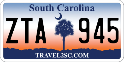 SC license plate ZTA945