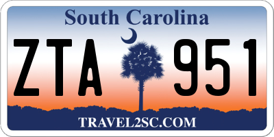 SC license plate ZTA951
