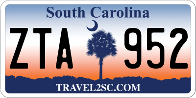 SC license plate ZTA952