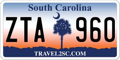SC license plate ZTA960