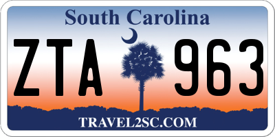 SC license plate ZTA963